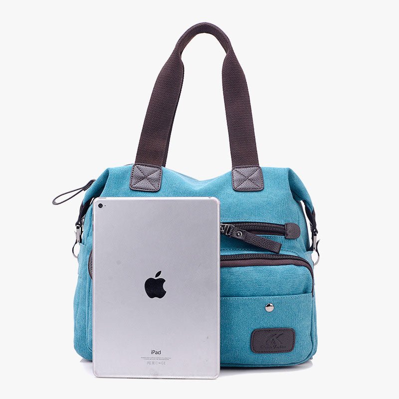 Large Capacity Durable British Style Canvas Tote Bag for Women – Stylish and Practical for Shopping, Travel, and Everyday Use