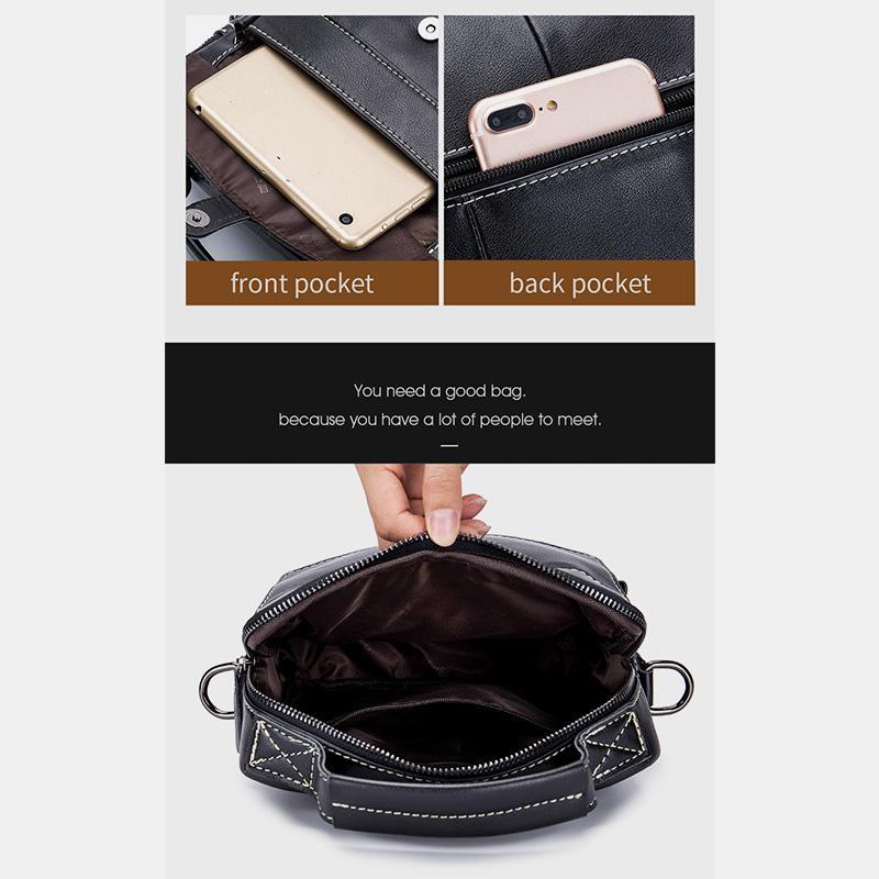 LargeCapacity RealLeather Multifunctional Crossbody Bag
