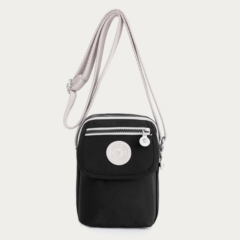 Mini Crossbody Bag – Waterproof Nylon Simple Solid Color Shopping Bag