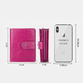 RFID GenuineLeather Multi - Card Buckle Wallet