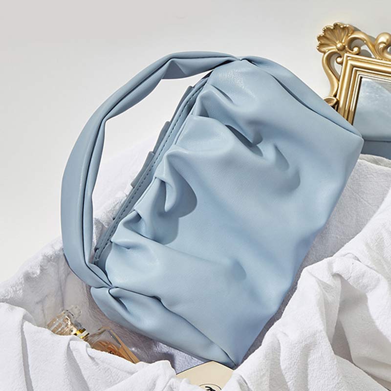 Soft PU Leather Dumpling Cloud Handbag – Women’s Top Handle Hobo Bag Clutch