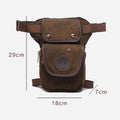 Men’s Retro Canvas Leg Bag – Outdoor Sports Crossbody with Adjustable Strap