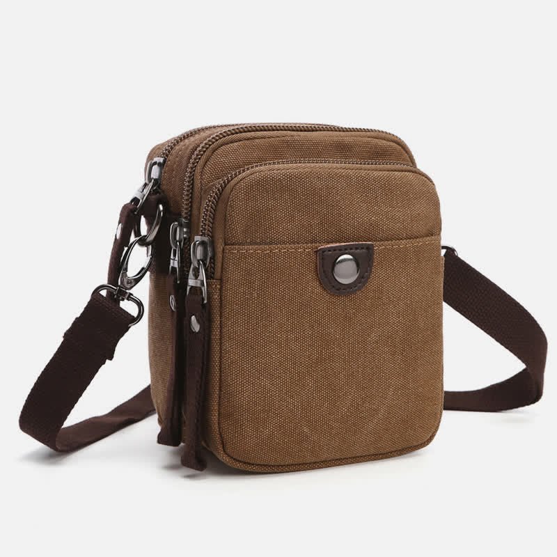 Small canvas belt loop phone purse