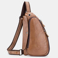 Anti - theft Slim Sling Bag for Men | Genuine Leather Crossbody Chest Bag