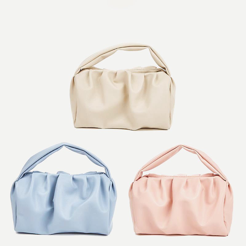 Soft PU Leather Dumpling Cloud Handbag – Women’s Top Handle Hobo Bag Clutch