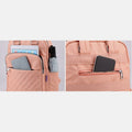 Lightweight Embossed Embroidery Backpack with USB Charging Port – Perfect for Women on the Go