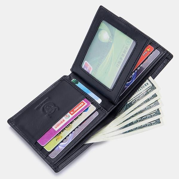 RFID Protection GenuineLeather Multi - Slot Wallet