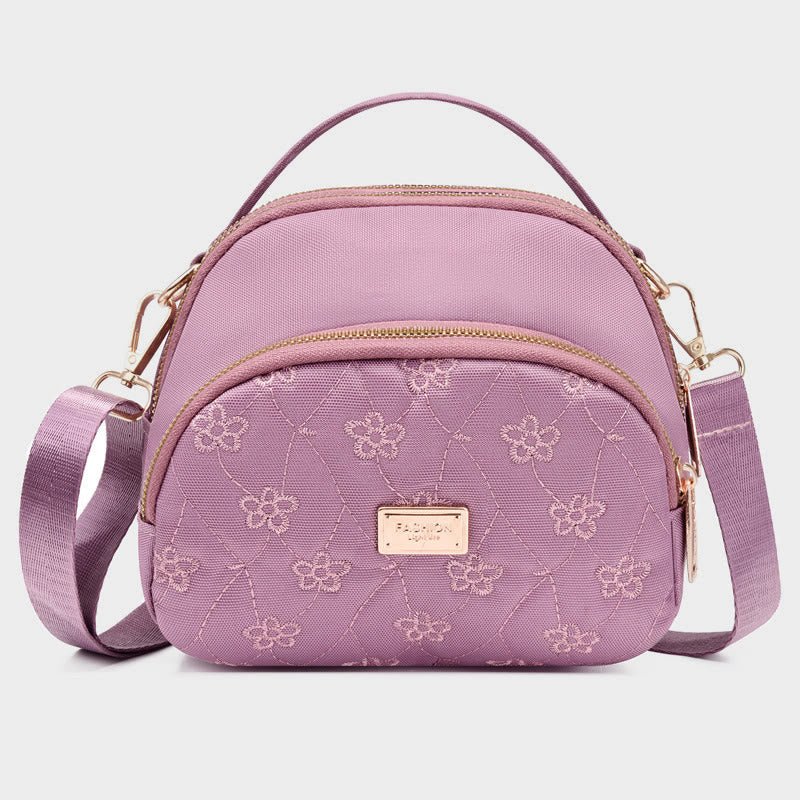 Women's nylon top-handle shopping bag