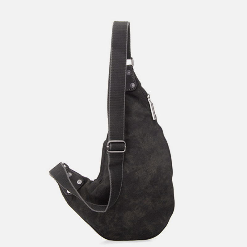 Multifunctional Canvas Chest Bag for Men – Leisure Crossbody Riding Bag