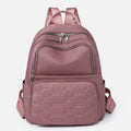 Women's quilted nylon travel backpack