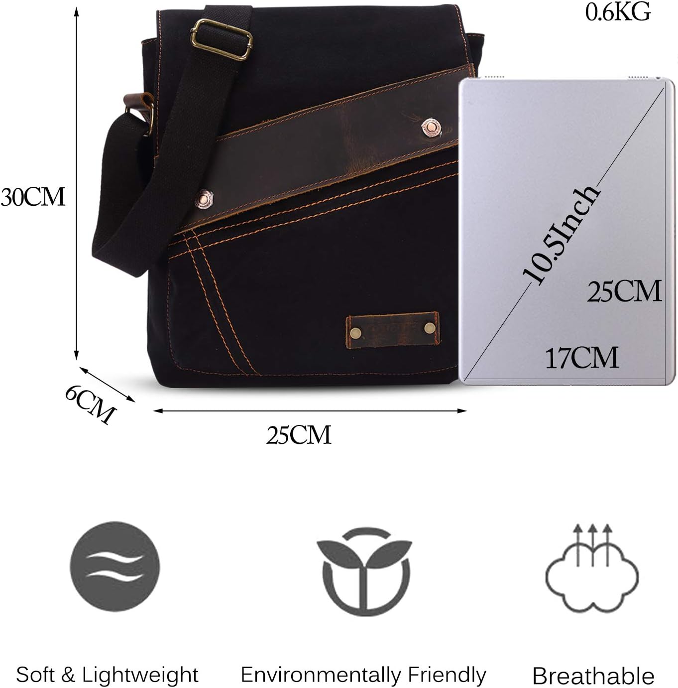 Business Messenger Canvas Shoulder Bag