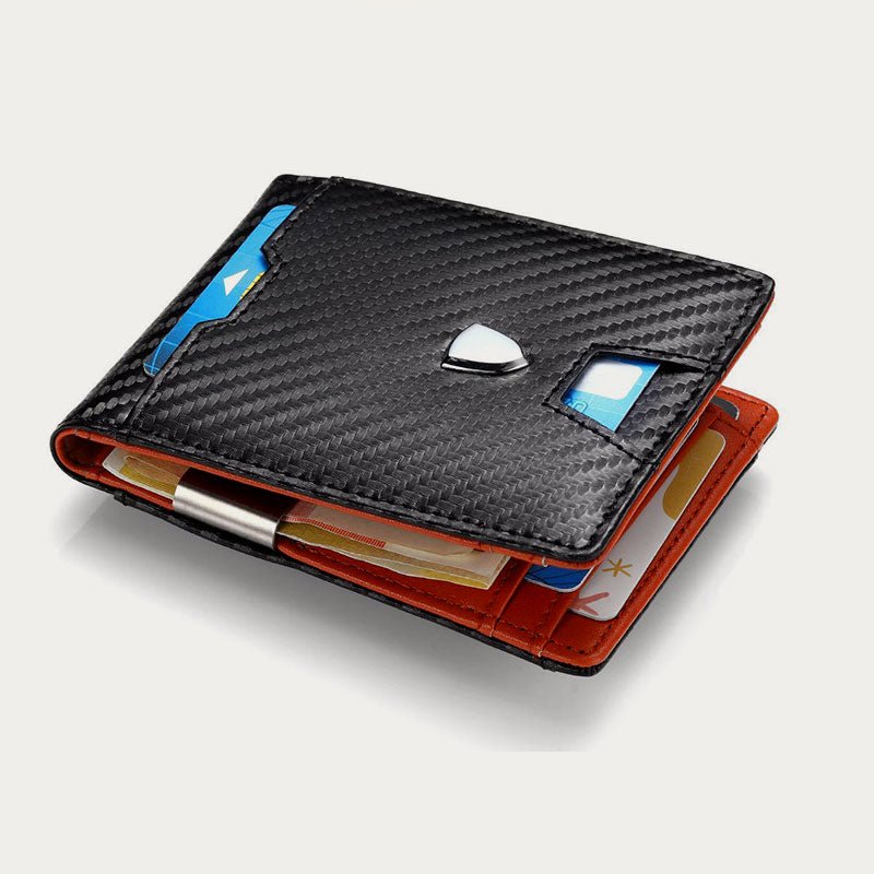 Minimalist Multi - Slot Bifold Card Holder RFID Blocking Wallet with Cash Clip