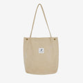 Corduroy Tote Bag for Women – Large Capacity School Shoulder Bag with Magnetic Closure