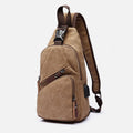 Canvas Sling Bag Crossbody Backpack – Casual Rucksack with USB Charging Port