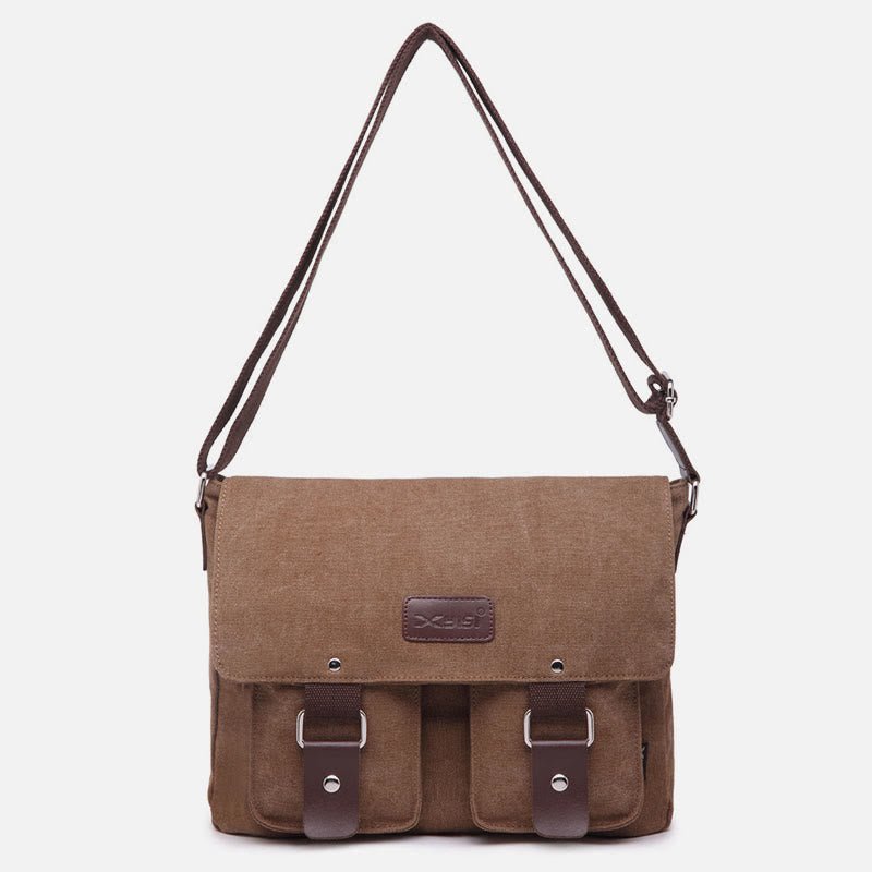 Messenger Bag for Men – Large Capacity Canvas Shoulder Bag for Casual & Daily Use