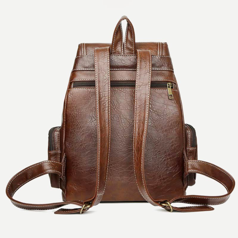 Vegan Leather Backpack for Women – Vintage Casual Daypack Purse for Ladies & Girls