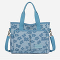 Floral Cute Printing Crossbody Purse – Large Canvas Handbag for Commuting