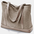 Women's large capacity canvas laptop tote bag
