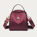 Magenta wide-strap nylon crossbody bag for women