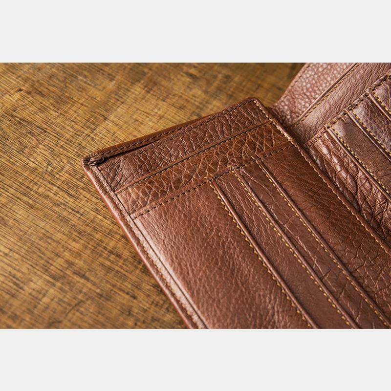 Premium Real Leather Large Capacity Vertical Wallet for Men – Slim, Durable & Stylish