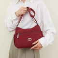 Multiple Color Crossbody Purse for Women - Large Nylon Commuter Bag