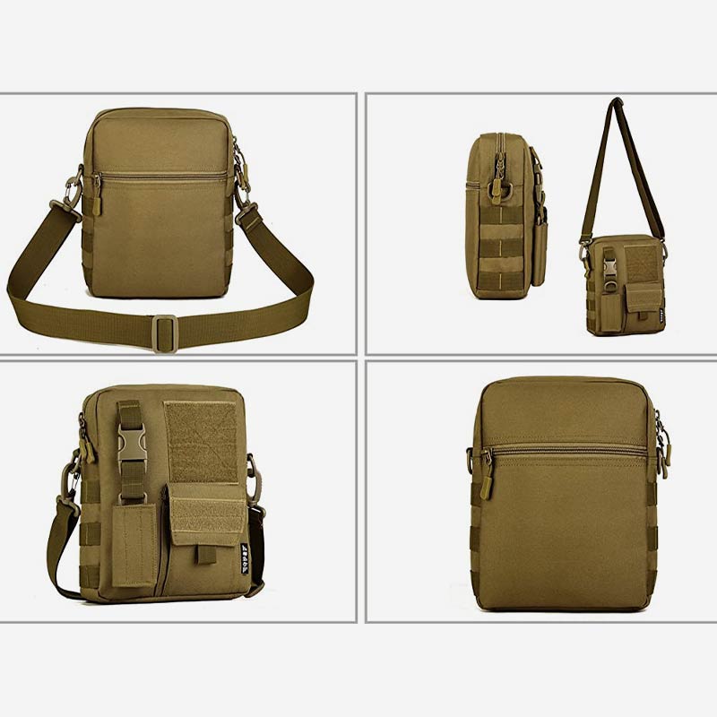 Waterproof Casual Outdoor Messenger Bag for Men – Adjustable Strap, Zipper Closure