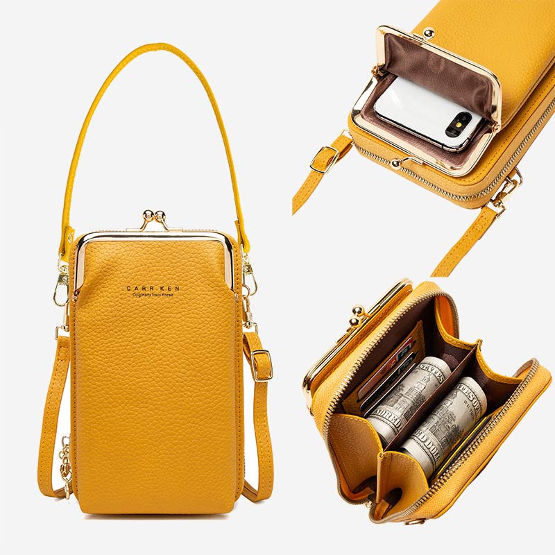 Women's vegan leather crossbody phone purse