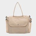 White large canvas tote bag with zipper and adjustable strap