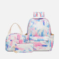 Tie-dye girls backpack set with lunch bag and pencil case