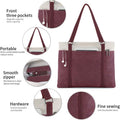 Women Laptop Tote Bag for Work – Lightweight Splice Canvas 15.6 Inch Handbag Purse