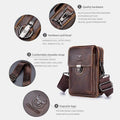 Genuine Leather Multifunctional Waist & Messenger Bag for Men – Versatile Crossbody & Shoulder Bag