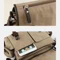 Canvas Messenger Bag for Men | Vintage Crossbody Laptop Briefcase