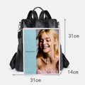Women’s Leather Convertible Backpack Purse – Anti - Theft Travel Daypack & Shoulder Bag