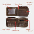 RFID Antimagnetic Vintage Genuine Leather Wallet