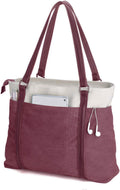 Women Laptop Tote Bag for Work – Lightweight Splice Canvas 15.6 Inch Handbag Purse