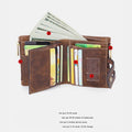 Multifunctional Double Zipper Vintage Wallet – Stylish and Practical