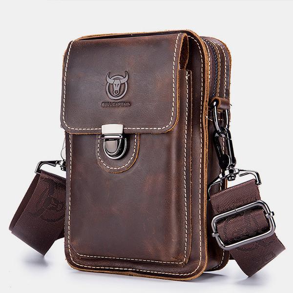 Genuine Leather Multifunctional Waist & Messenger Bag for Men – Versatile Crossbody & Shoulder Bag