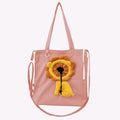 Pet Carrier for Small Animals - Travel Canvas Shoulder Bag with Cute Lion Design