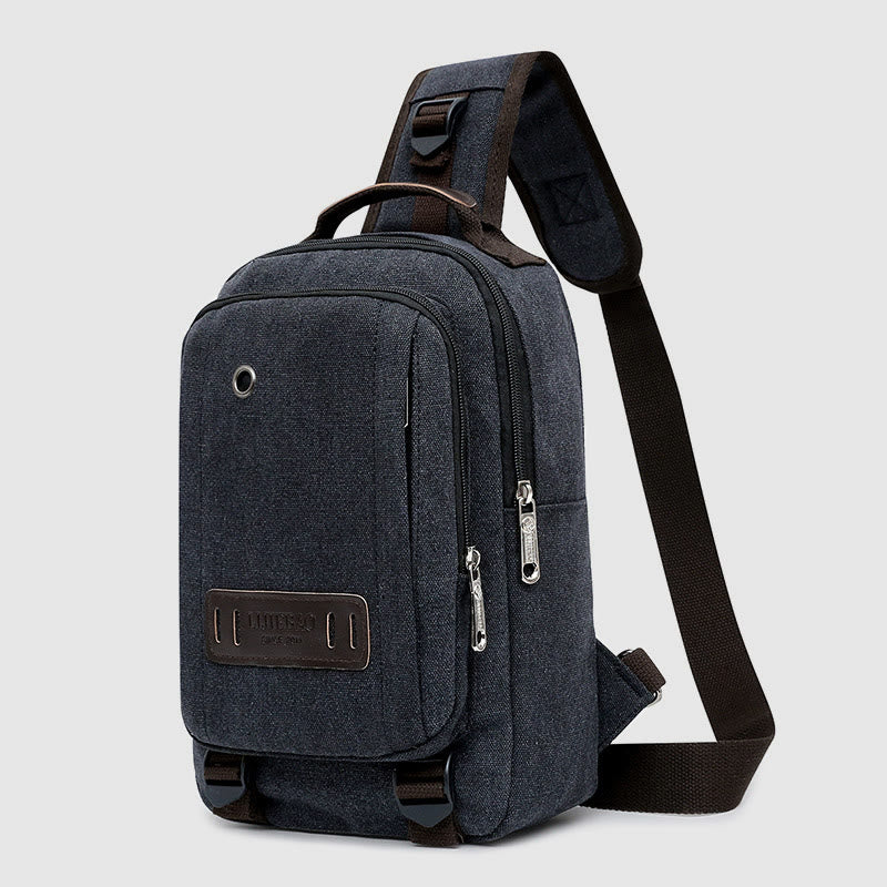 Men's retro crossbody chest sling bag