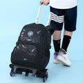 Rolling Wheels Backpack for Teens & Students – Multifunctional Travel Bookbag with Adjustable Straps