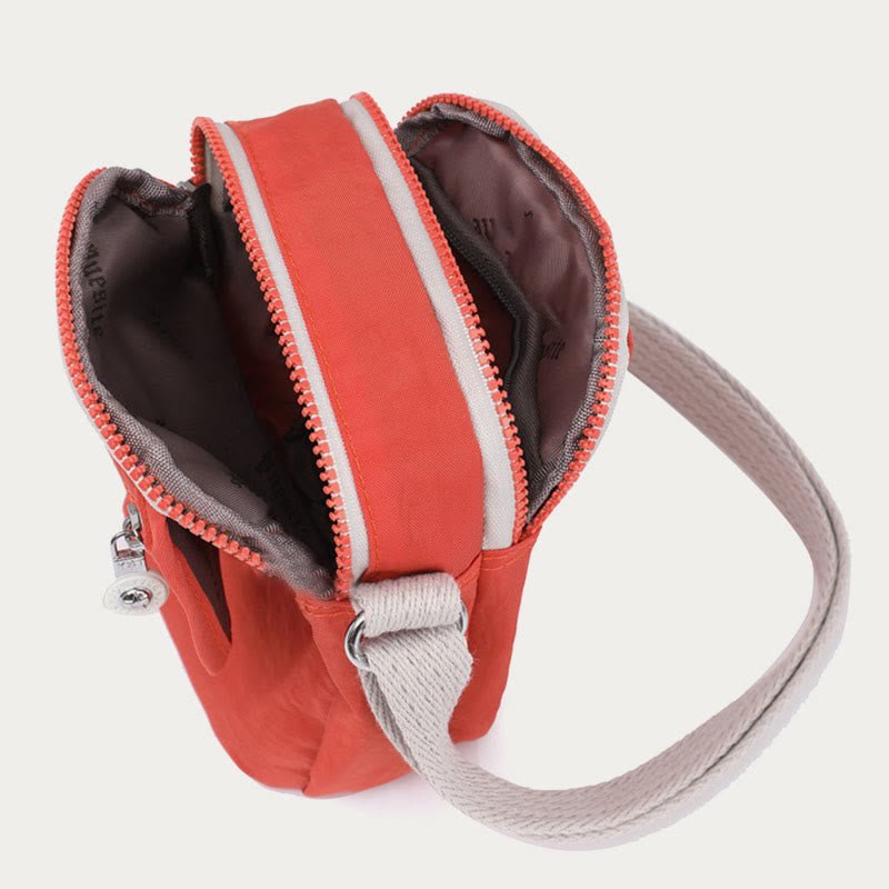 Mini Crossbody Bag – Waterproof Nylon Simple Solid Color Shopping Bag