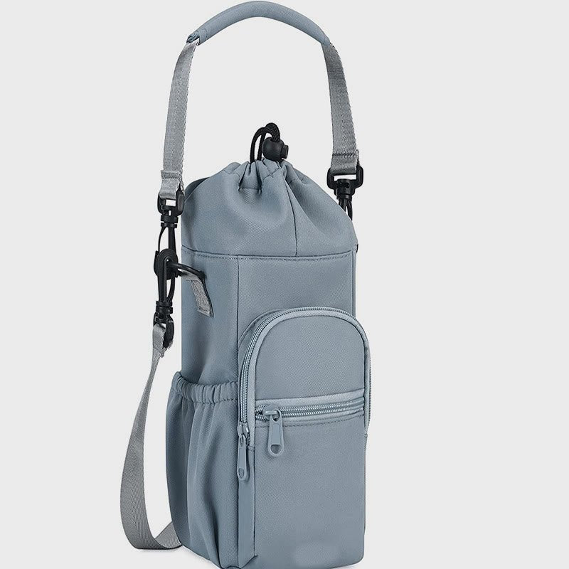 Crossbody water bottle carrying case