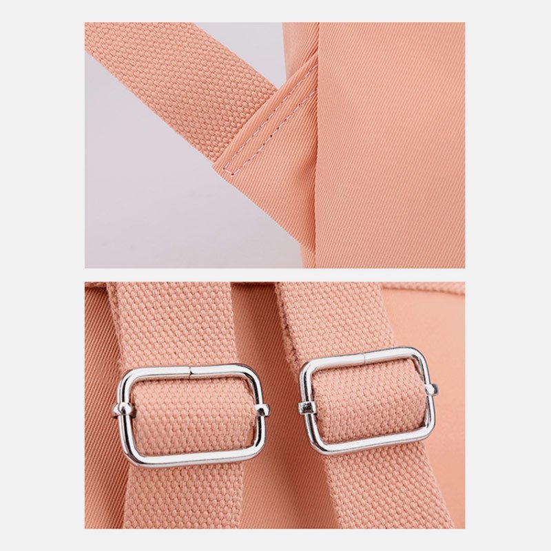 Lightweight Embossed Embroidery Backpack with USB Charging Port – Perfect for Women on the Go