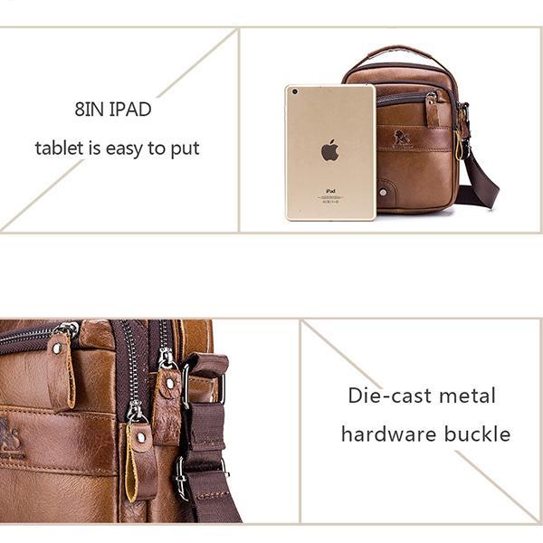 Genuine Leather Vintage Crossbody Bag for Men – Stylish Shoulder Bag