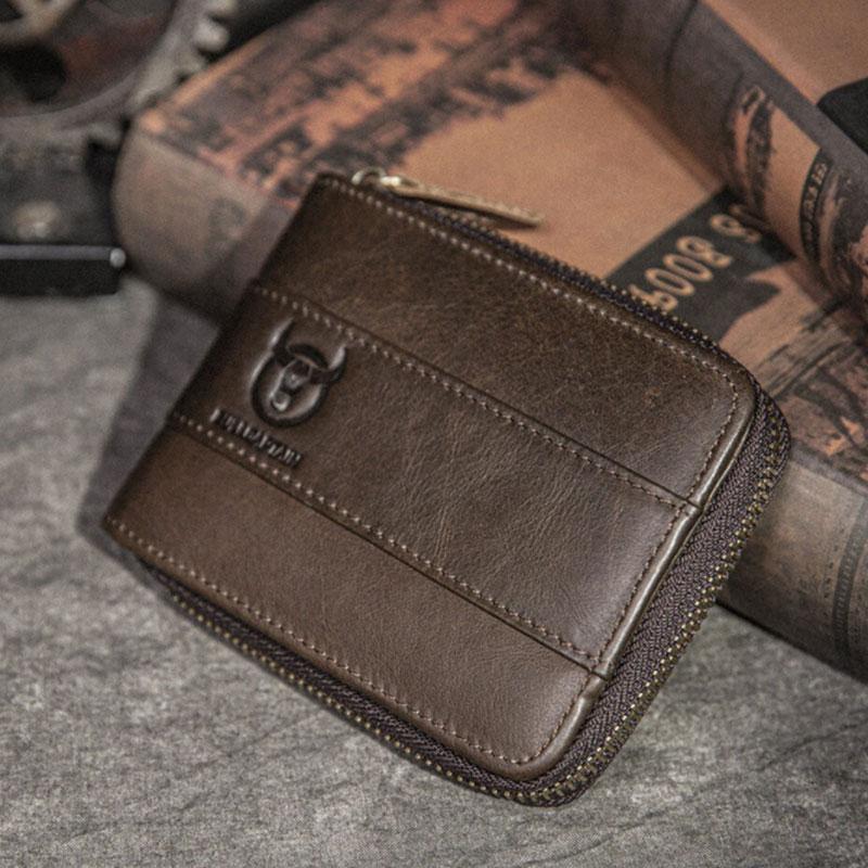 RFID Antimagnetic Vintage Genuine Leather Wallet