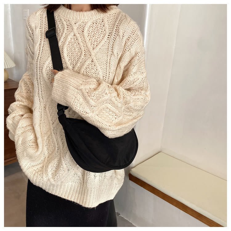 Nylon Dumpling Crossbody Bag for Women – Stylish Shopping Shoulder Bag