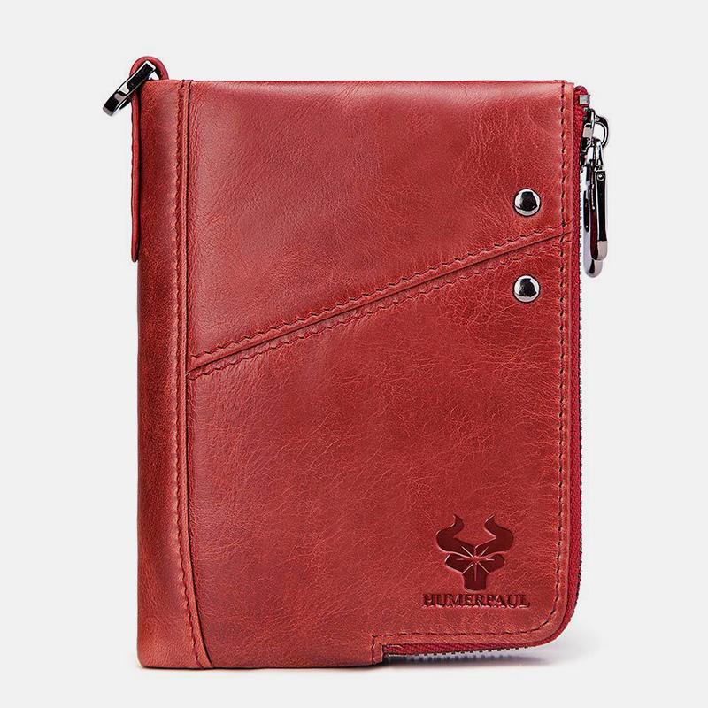 RFID Anti - theft Genuine Leather Multi - slot Bifold Wallet for Men - Stylish Business Wallet