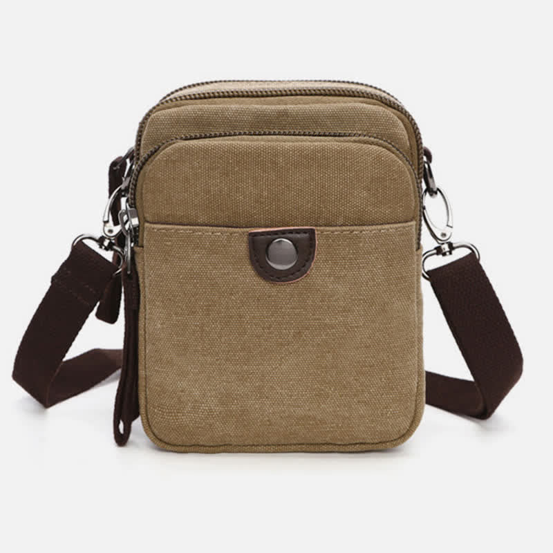 Belt Loop Holster Phone Purse - Small Canvas Crossbody Side Shoulder Bag
