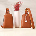 Lightweight Casual Sling Bag for Women – PU Leather Small Crossbody Backpack