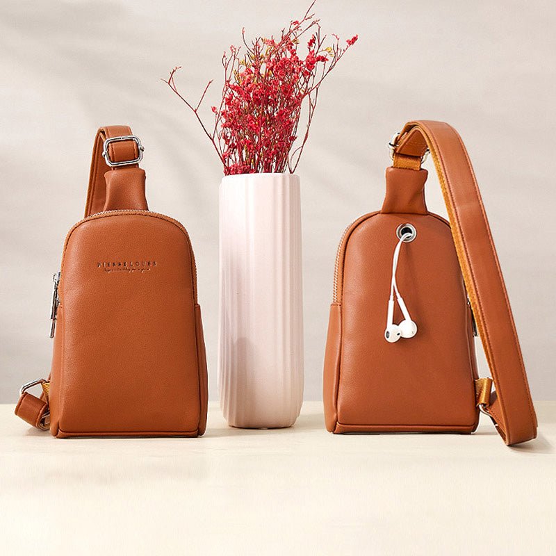 Lightweight Casual Sling Bag for Women – PU Leather Small Crossbody Backpack